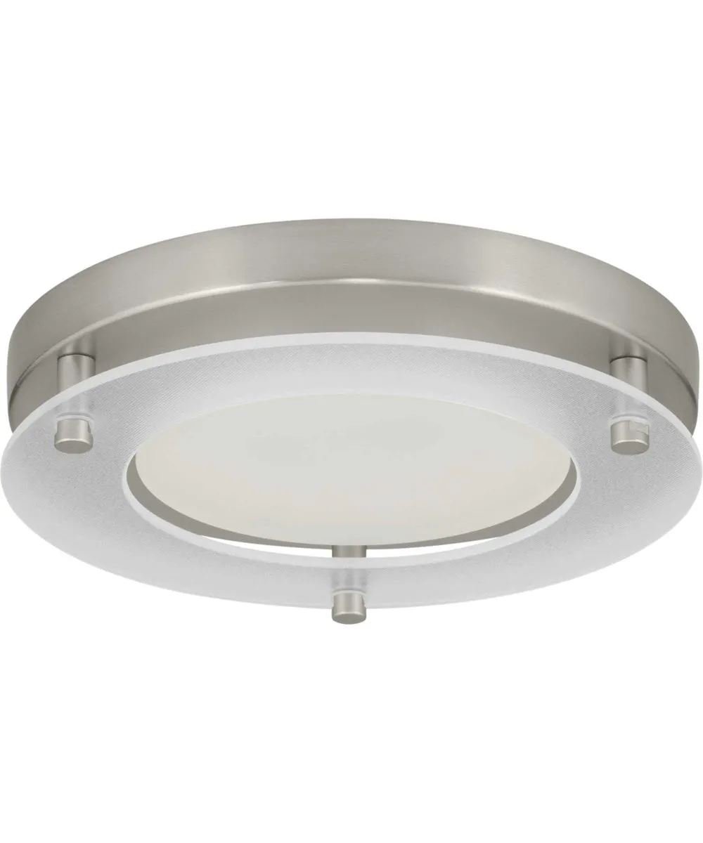 1-Light 7-1/4" LED Decorative Flush Mount Brushed Nickel