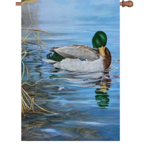 28 in. Duck House Flag - Mallard