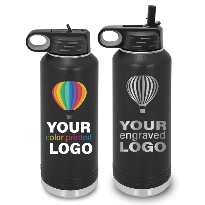 40 oz Insulated Sport Water Bottle -Mix & Match- Bulk Wholesale Personalized Engraved or Full Color Print Logo