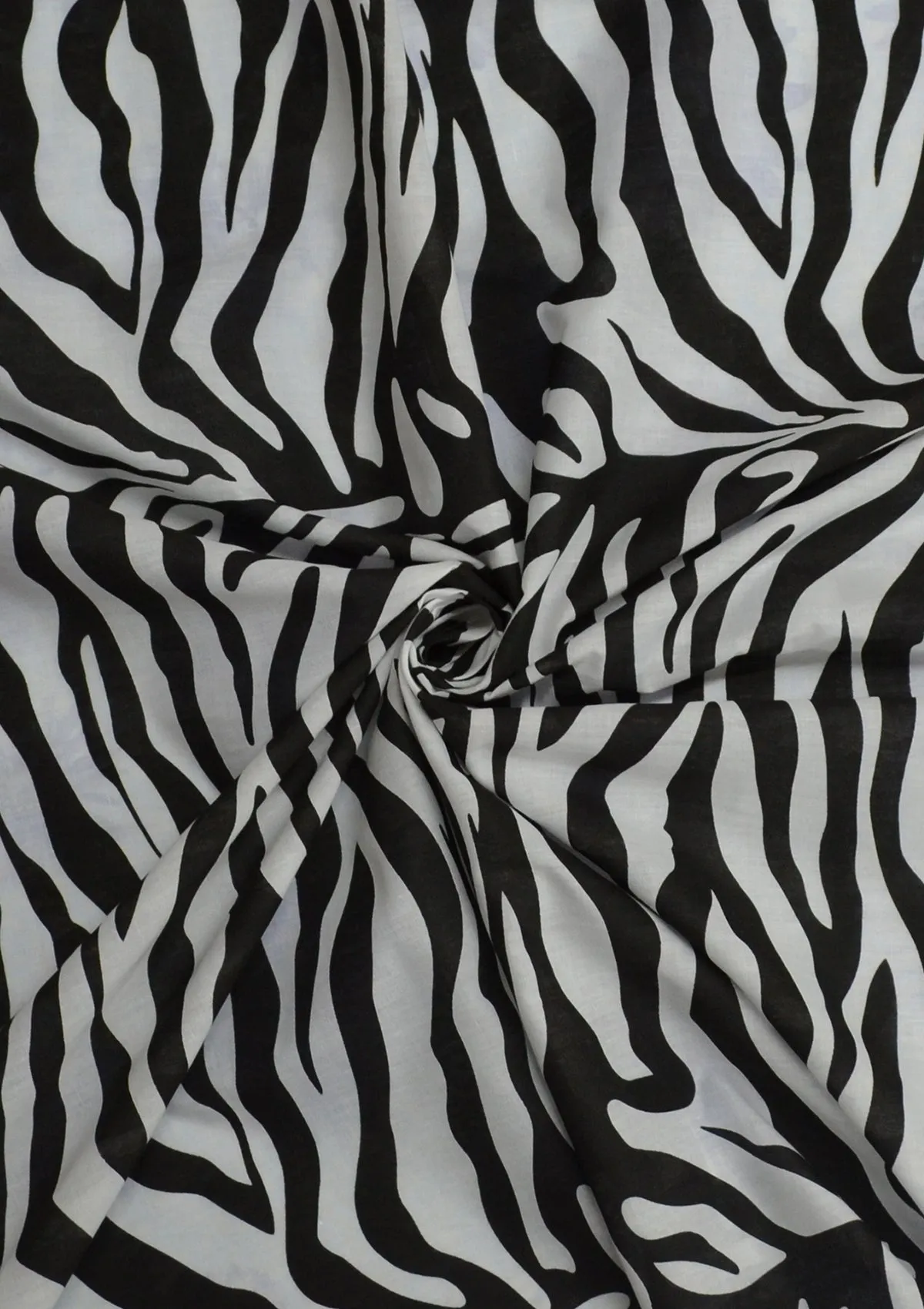 45" Polycotton Zebra Animal Skin Print Fabric    Facemasks D#170