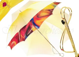 Adorable Umbrella With Double Fabric, Exclusive  Design By il Marchesato