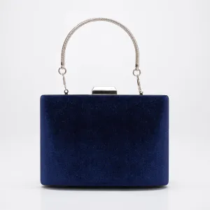 Alba - Blue Velvet Clutch