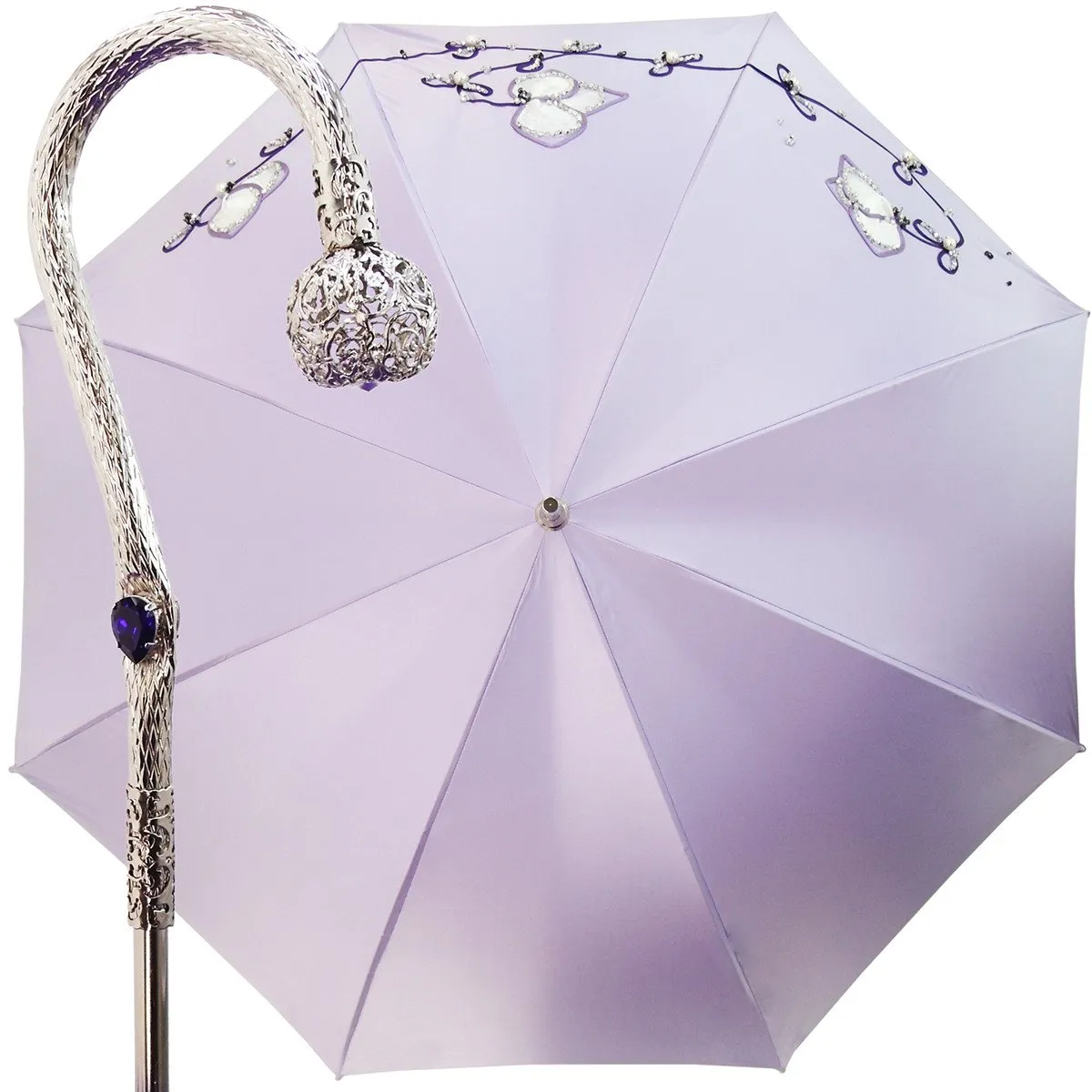 Beautiful Double Cloth Lilac Women's Umbrella, Italian style