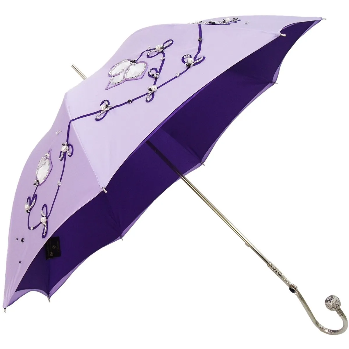 Beautiful Double Cloth Lilac Women's Umbrella, Italian style