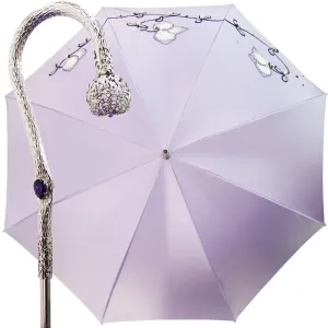 Beautiful Double Cloth Lilac Women's Umbrella, Italian style