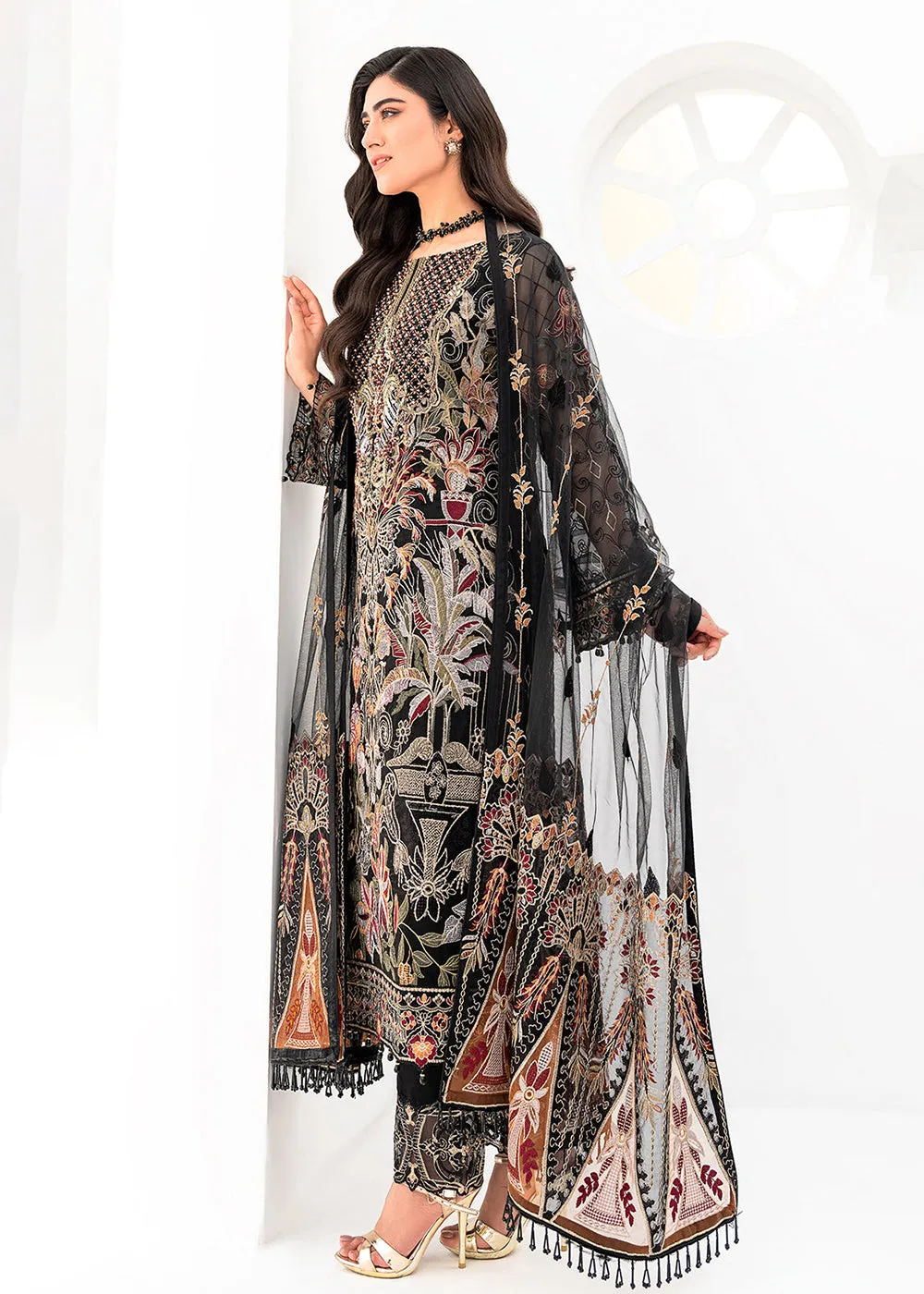 Black Organza Suit - Ramsha Minhal Collection Vol 8 - #M-803