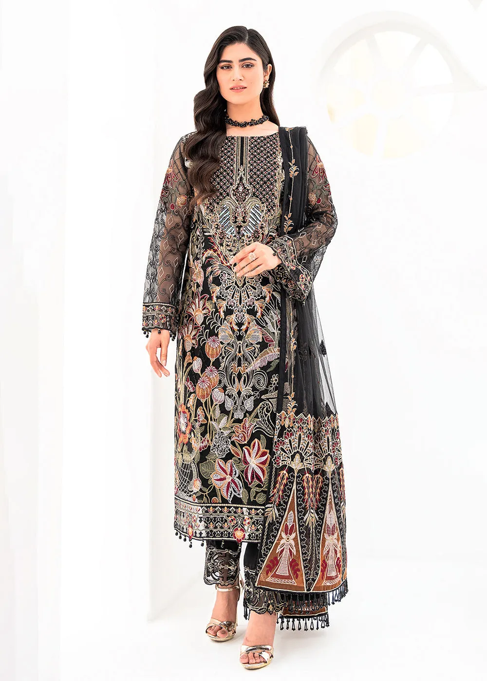 Black Organza Suit - Ramsha Minhal Collection Vol 8 - #M-803