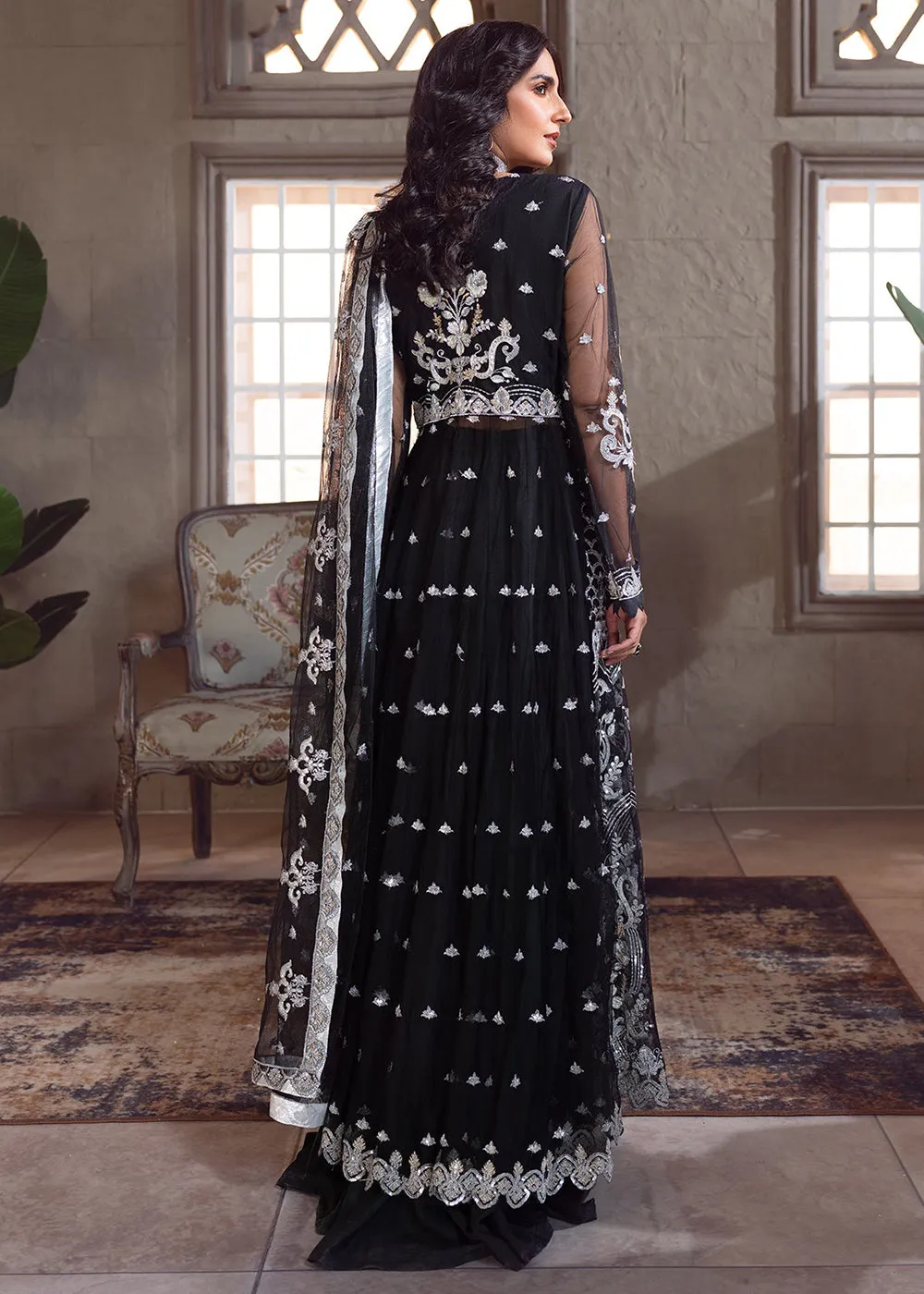 Black Pakistani Lehenga Suit | Emaan Adeel | Le Festa Formal Edit 7 | LF-705