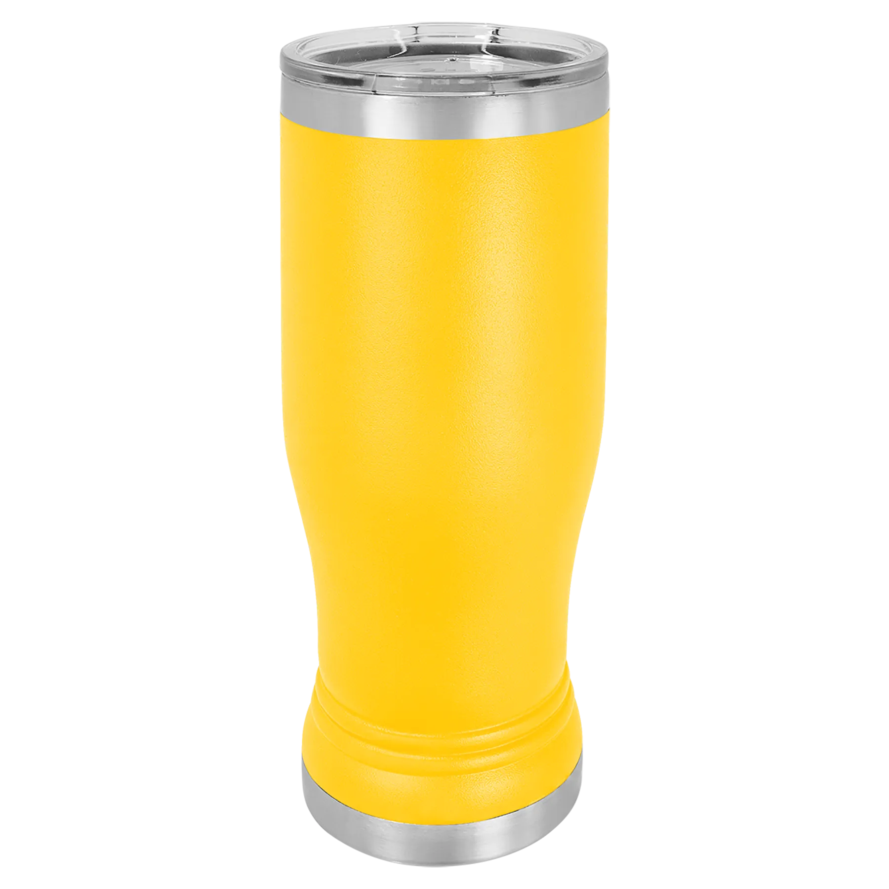 Blank 14 oz Beer Pilsner Glass Tumbler, Insulated Stainless Steel   Lid