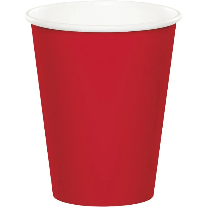 Bulk Classic Red 9 oz Hot & Cold Paper Cups (240 per Case)