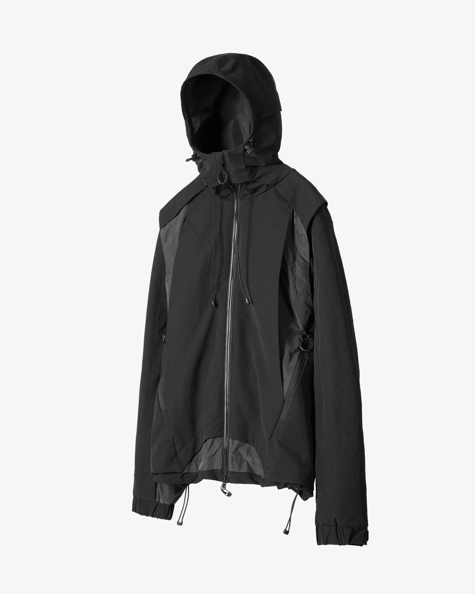 Deconstructed Hooded Tech Shell Jacket