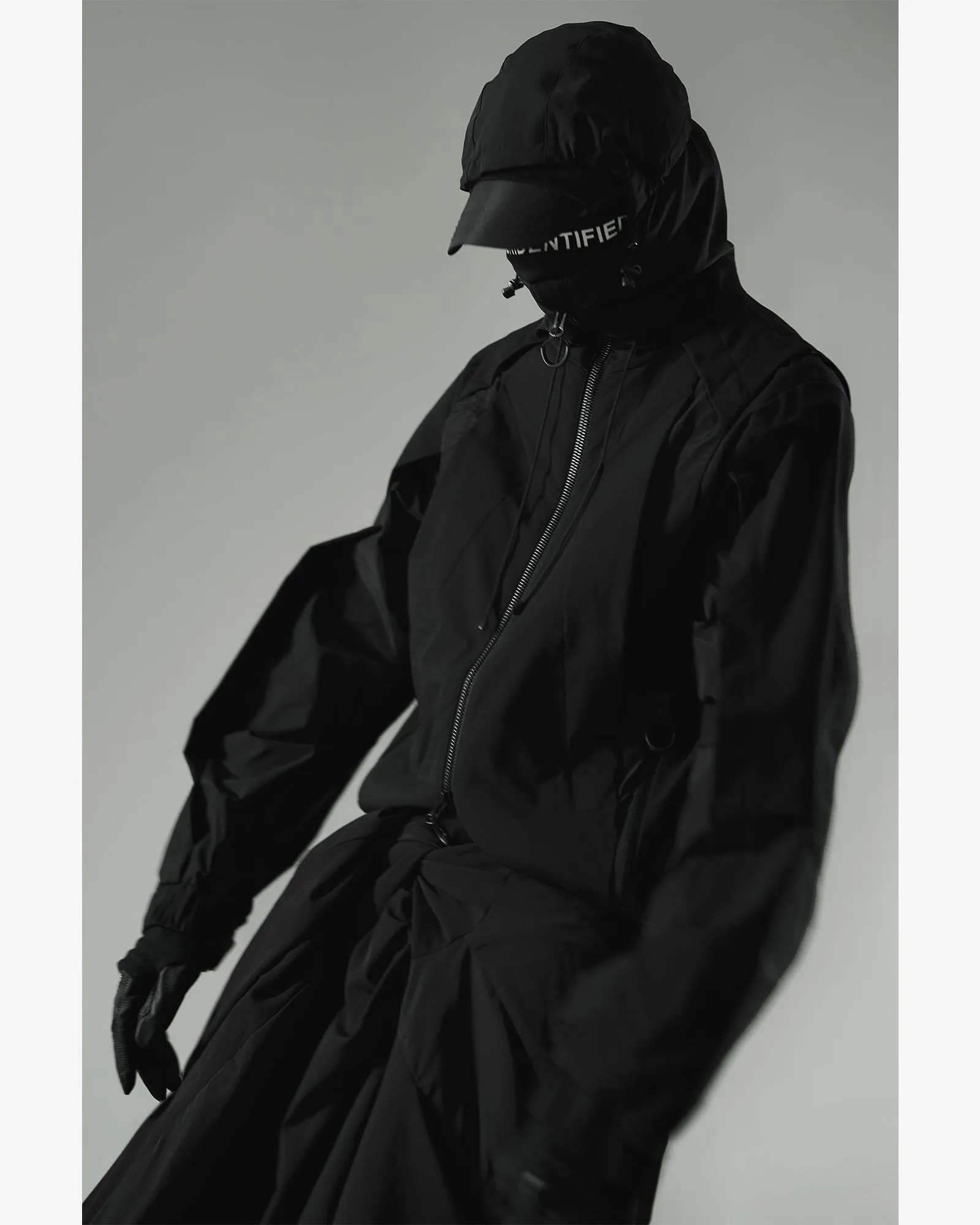 Deconstructed Hooded Tech Shell Jacket