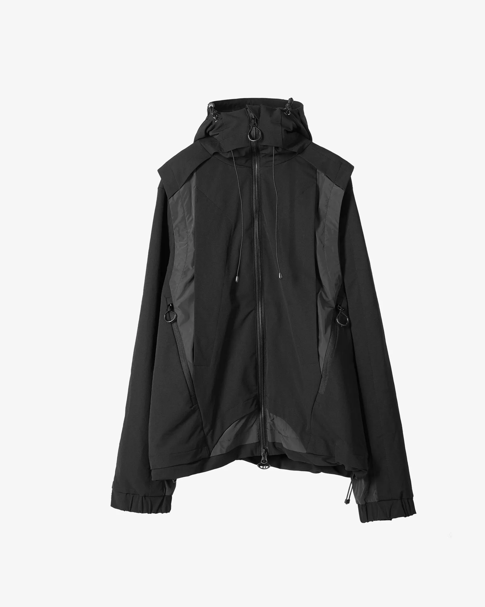 Deconstructed Hooded Tech Shell Jacket