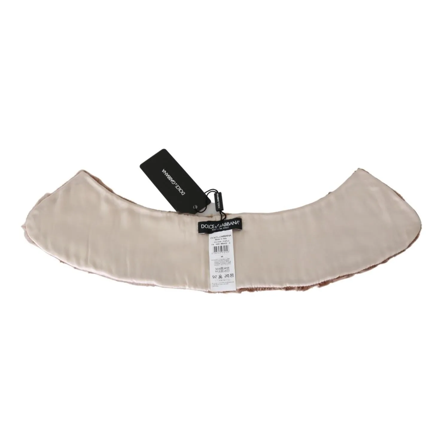 Dolce & Gabbana Elegant Beige Lambskin Scarf for Women