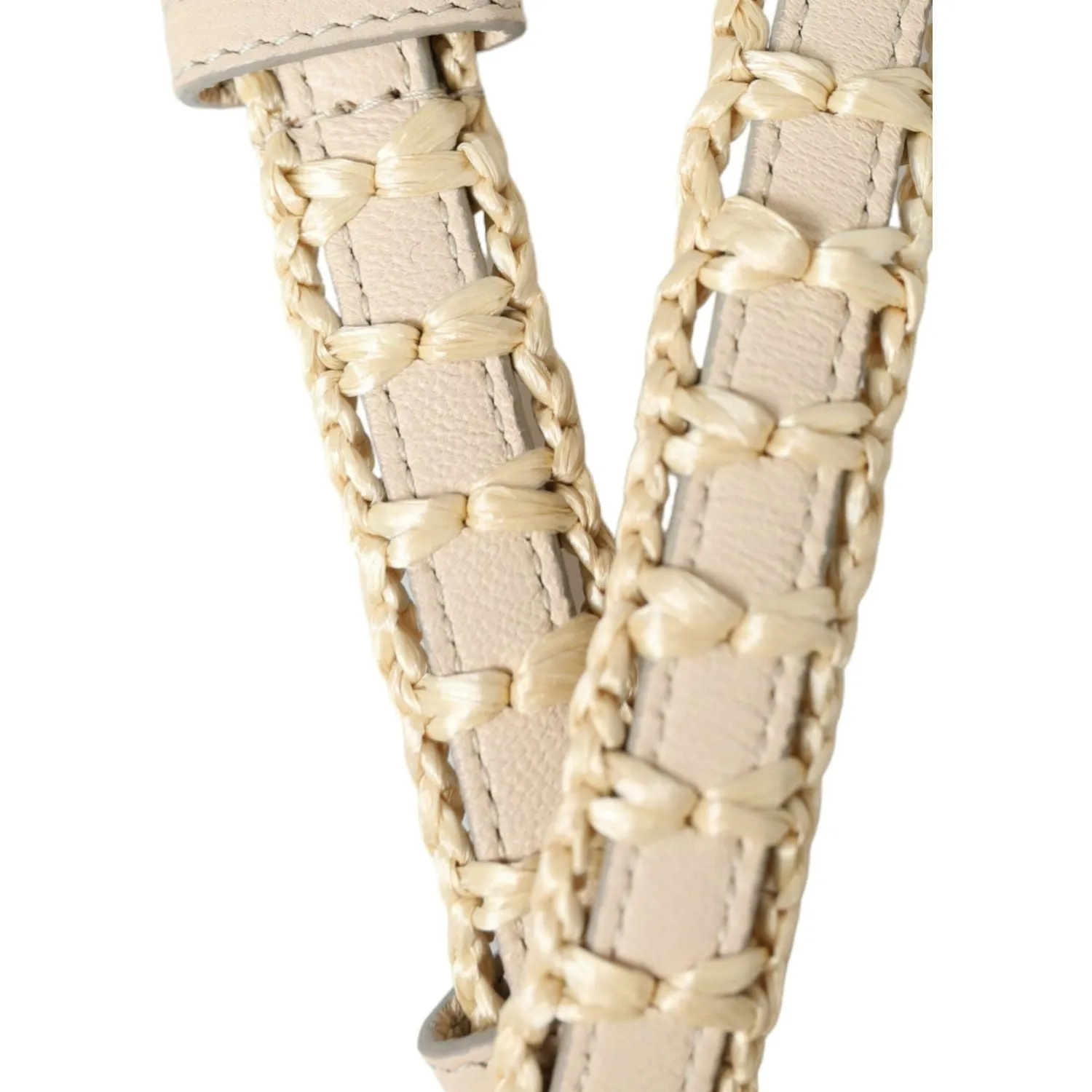 Dolce & Gabbana Elegant Beige Leather Waist Belt