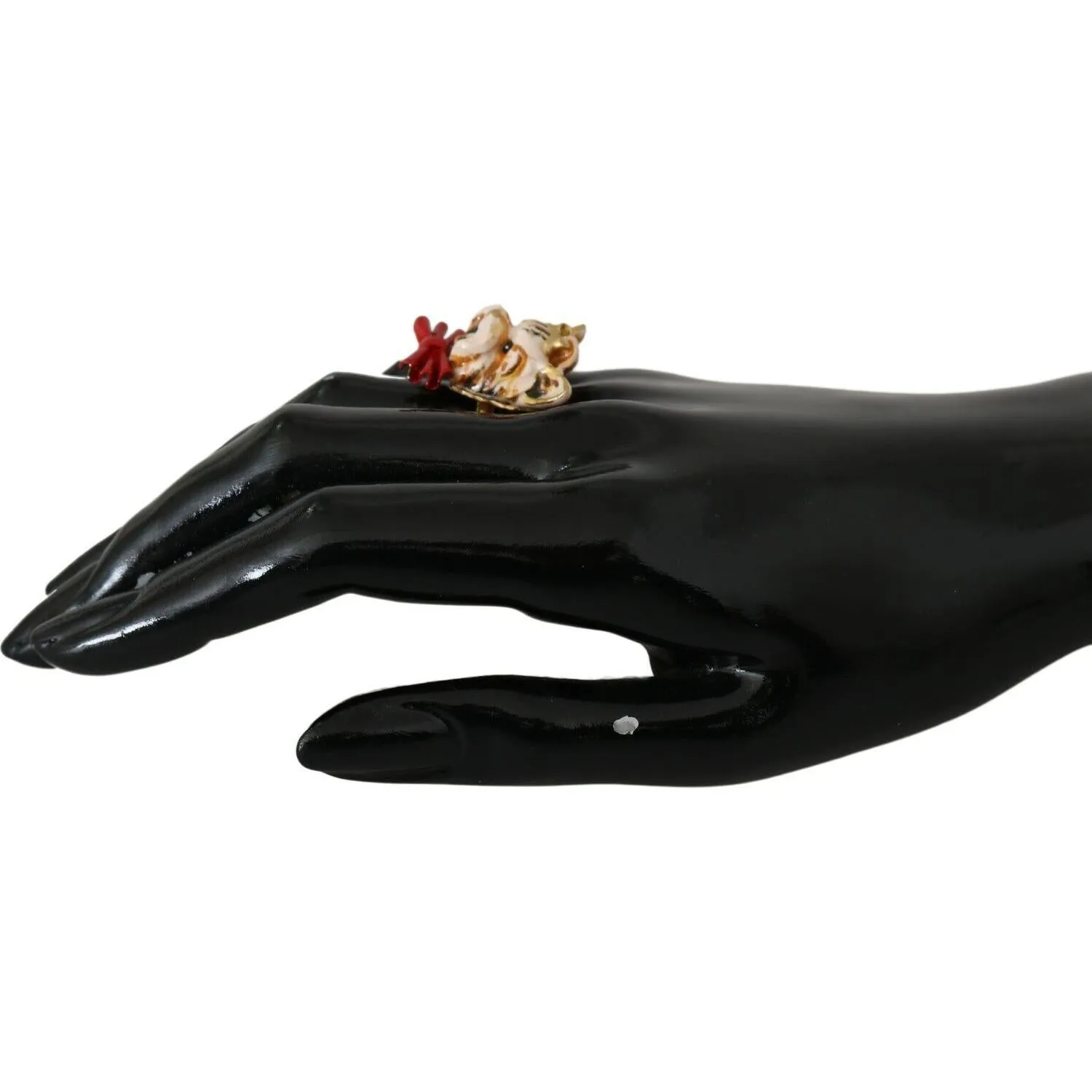 Dolce & Gabbana Elegant Canine-Inspired Gold Tone Ring