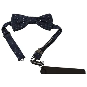 Dolce & Gabbana Elegant Silk Bow Tie in Dark Blue