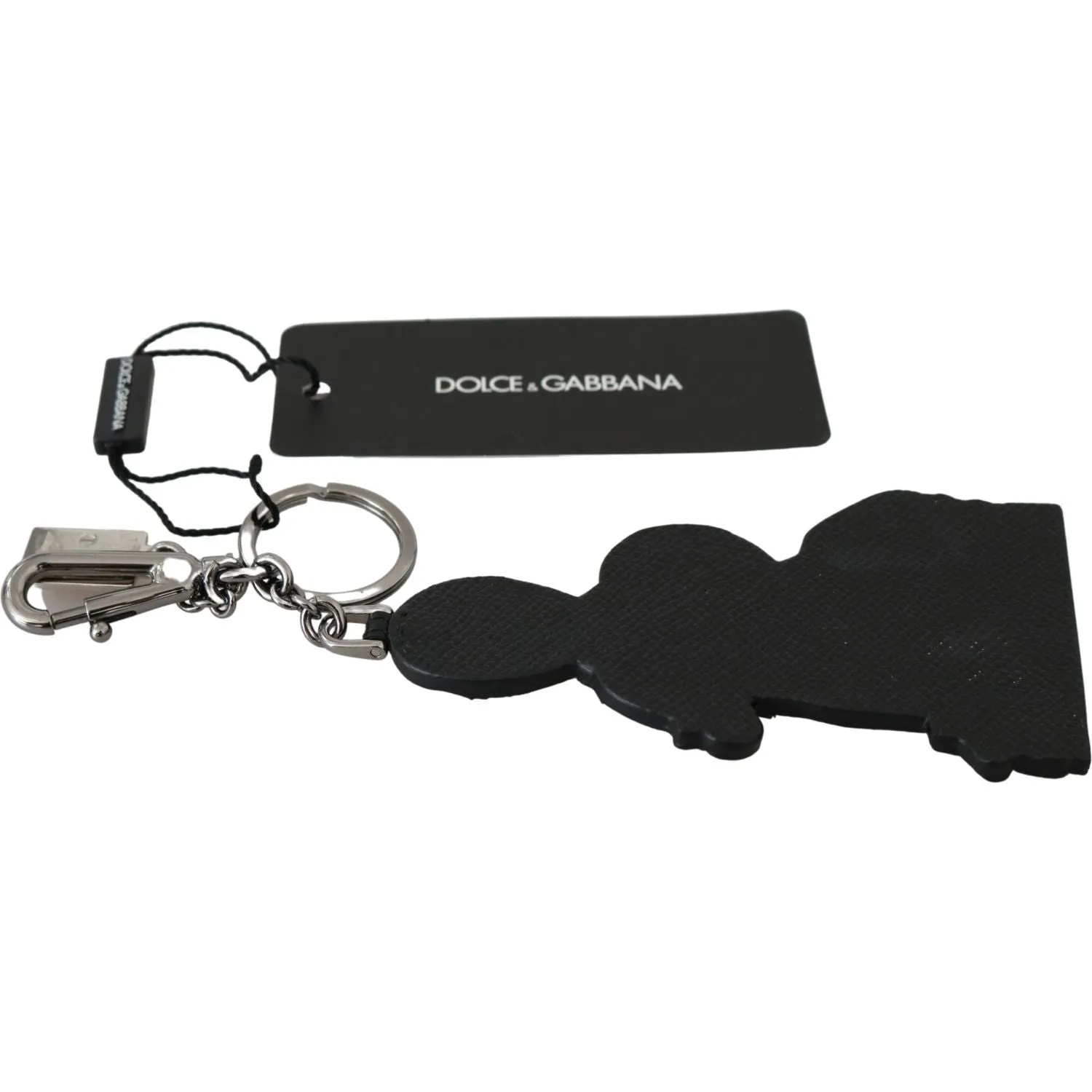 Dolce & Gabbana Elegant Trio-Tone Leather Keychain