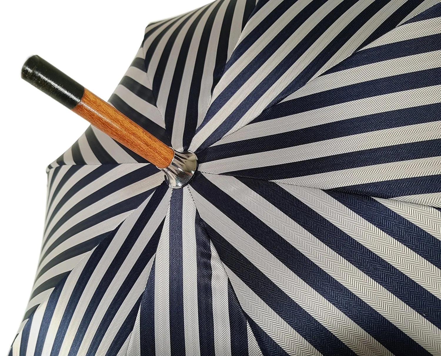 Double Cloth Men's Umbrella - Blue Striped Design