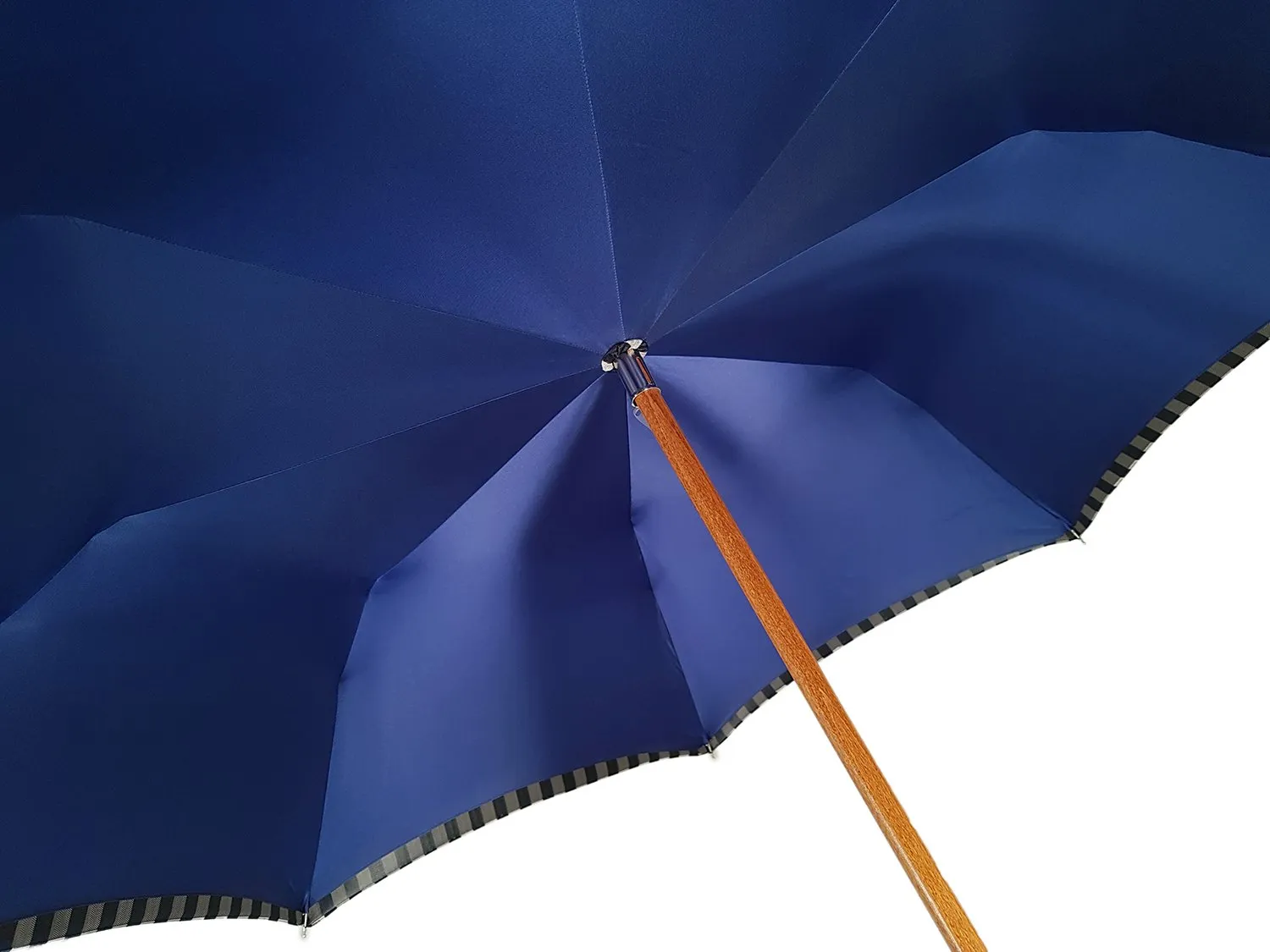 Double Cloth Men's Umbrella - Blue Striped Design