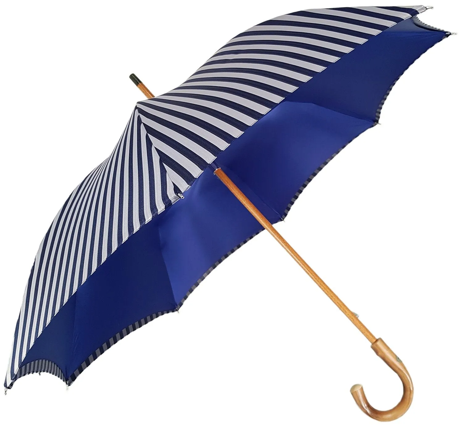 Double Cloth Men's Umbrella - Blue Striped Design