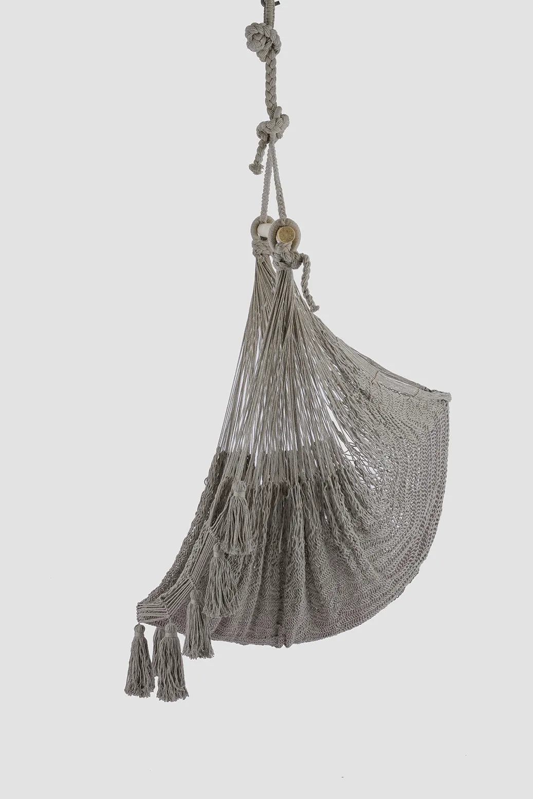 Dream Sands Tasseled Cotton Rope Mexican Hammock Swing from Mexico