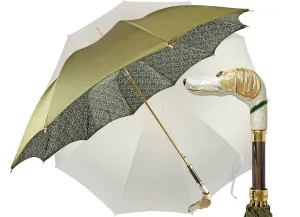 Exclusive hand-painted greyhound umbrella