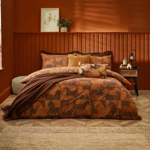 Herve Reversible Duvet Cover Set Tan