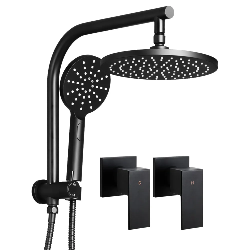 High Pressure Rain Shower Head Set w/ Handheld, Matte Black, Cefito