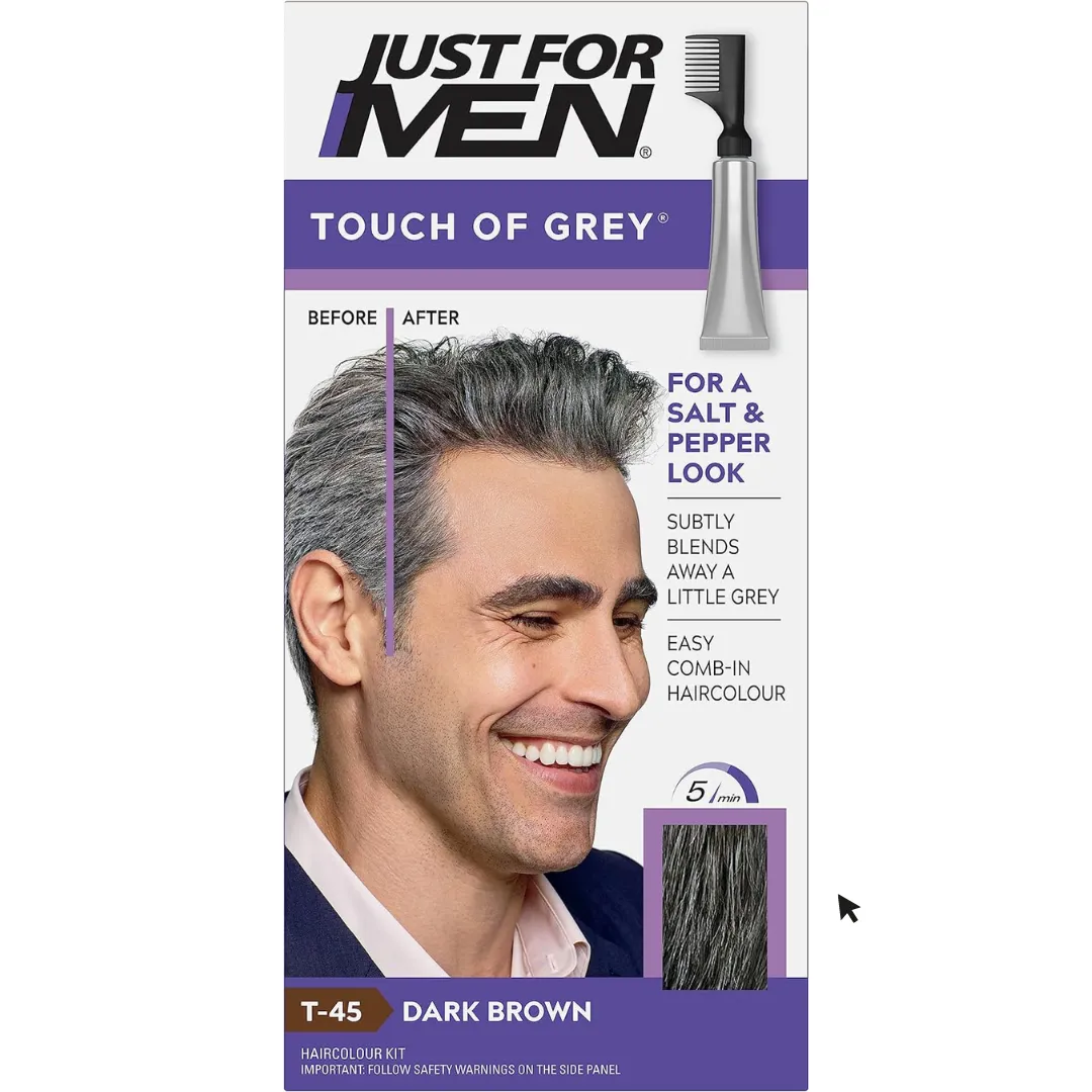 Just For Men Touch of Grey Dark Brown Hair Dye  T45 (T)