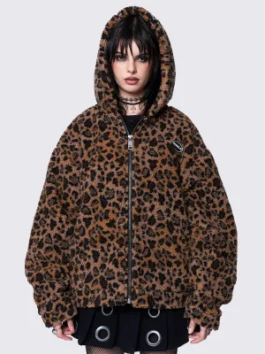 Leopard Borg Jacket