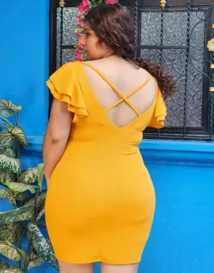 Libertad Mexican Mustard Dress