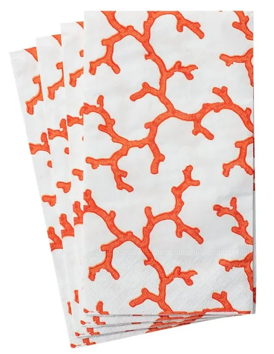 Luxury Disposables Hand Towels/Coral Branches