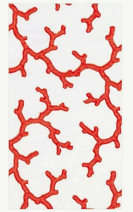 Luxury Disposables Hand Towels/Coral Branches