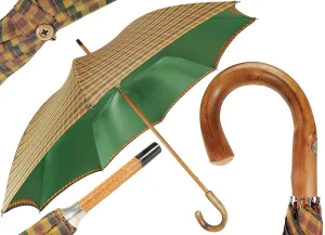 Marchesato Double Cloth Men's Umbrella - Tartan Design