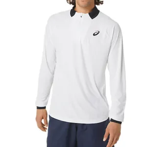 Men's Court Long Sleeve 1/2 Zip Tennis Top Brilliant White