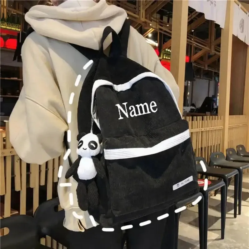 Personalized Corduroy Name Campus Backpack