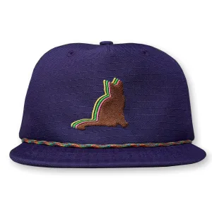 Poster Nutbag Rope Hat / Eggplant Ripstop Nylon with Mocha Cat