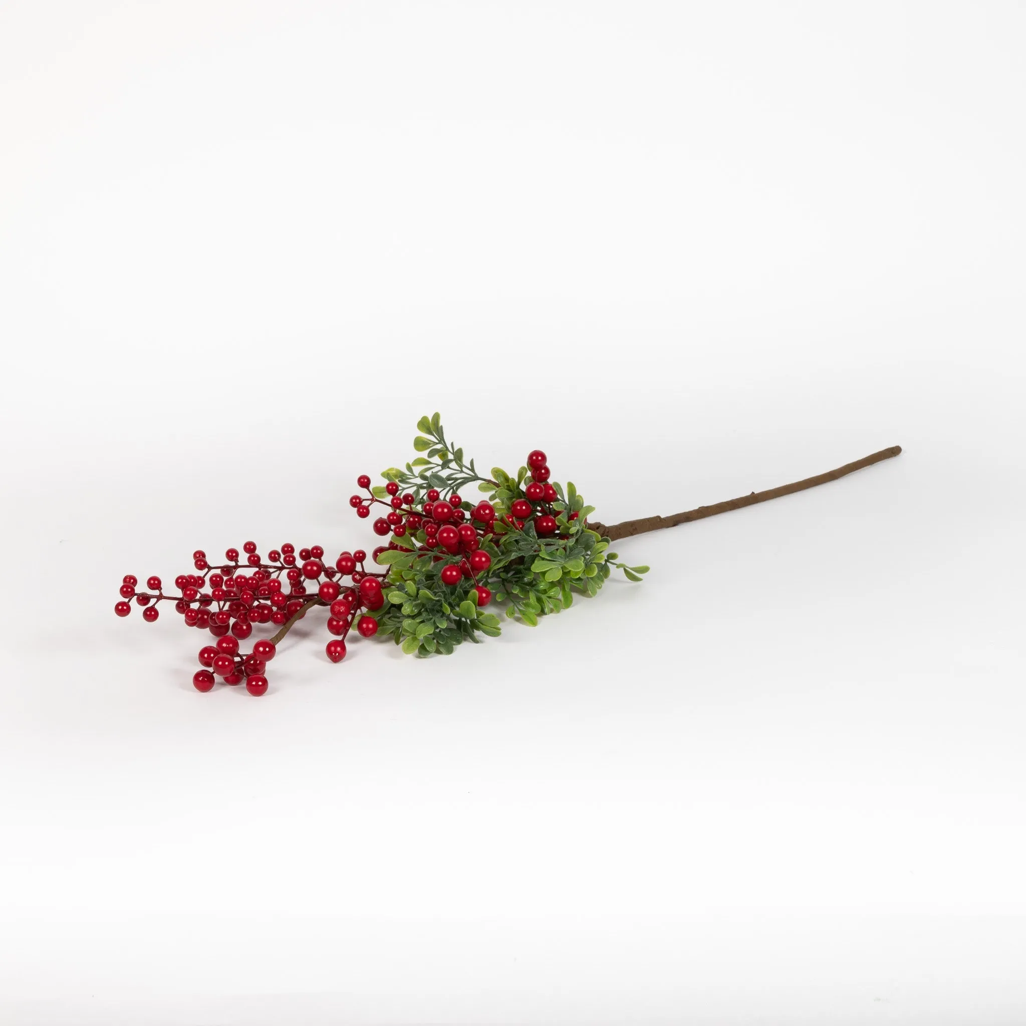 Red Berry And Boxwood Stem - 26 Inch - Set of 6