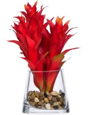 Red Bromeliad Stateroom Bouquet Yacht Silks Arrangement