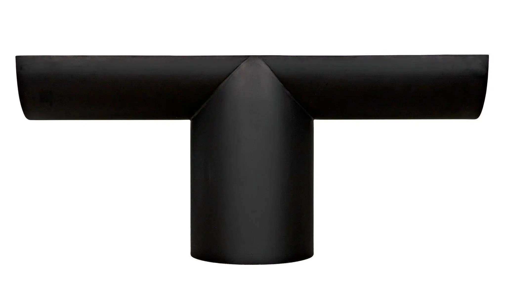 T-Designed Steel Black Rectangle Console Table