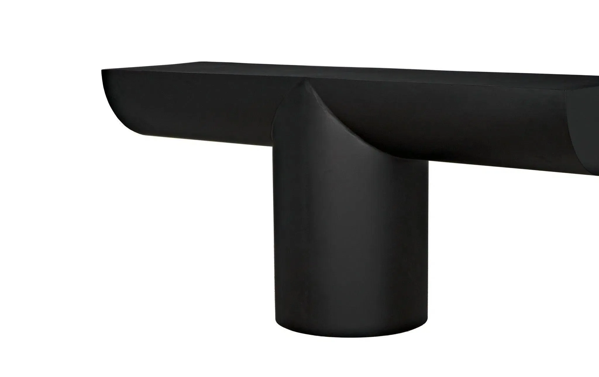 T-Designed Steel Black Rectangle Console Table