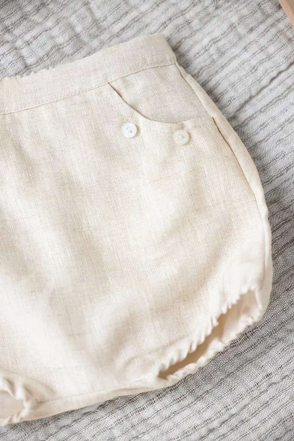 TAR Beige Linen Baby Bloomer