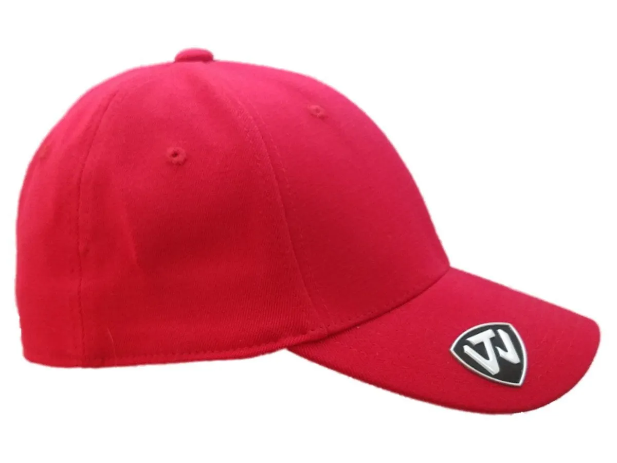 Top of the World Red Structured Memory Flexfit Fitted Hat Cap (M/L)