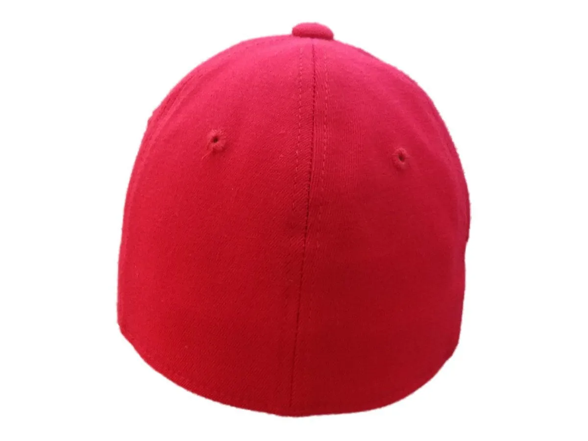 Top of the World Red Structured Memory Flexfit Fitted Hat Cap (M/L)