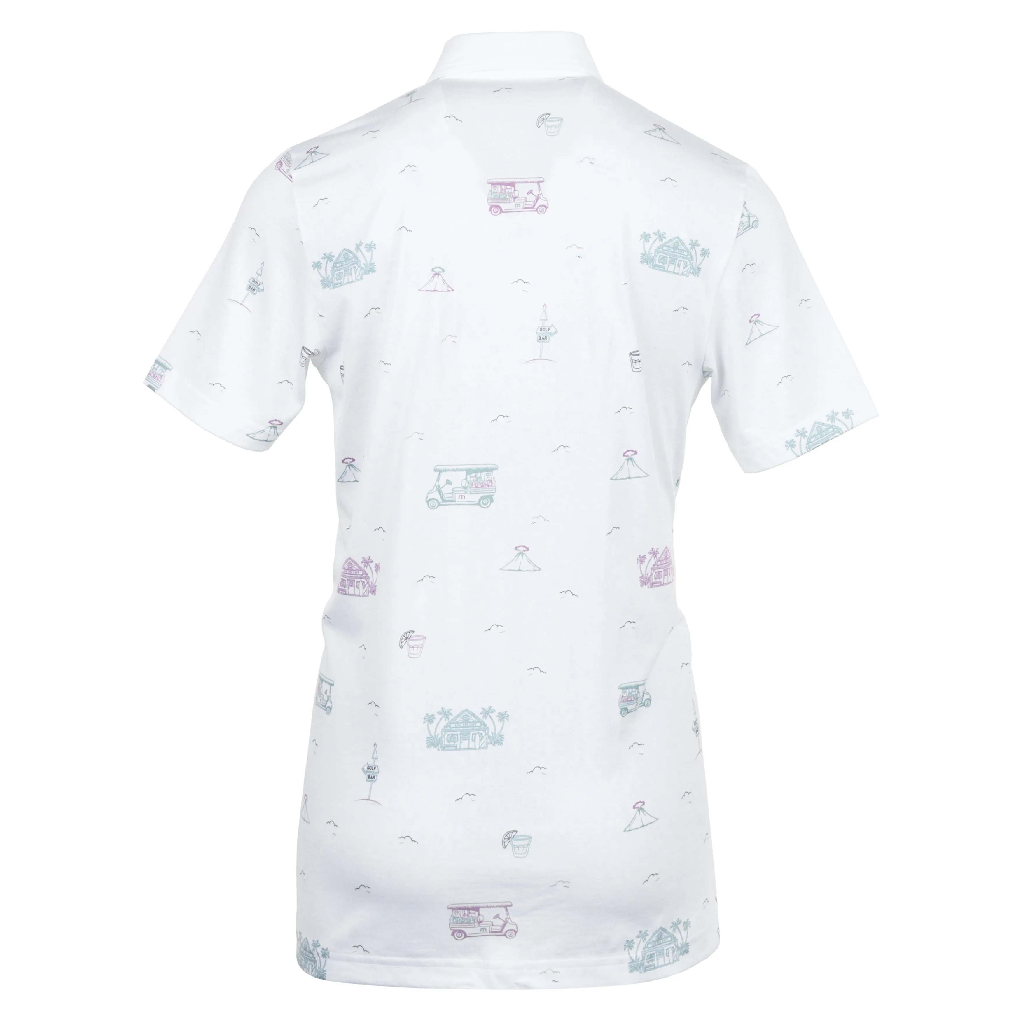 TravisMathew Tiki Mapes Print Polo Shirt