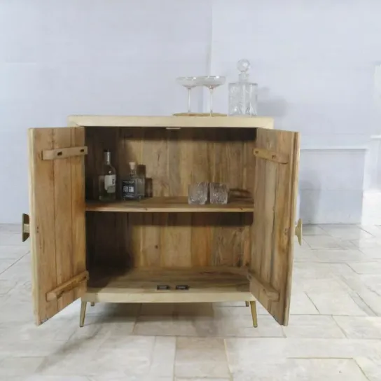 Two Door Natural Hand Carving Sideboard