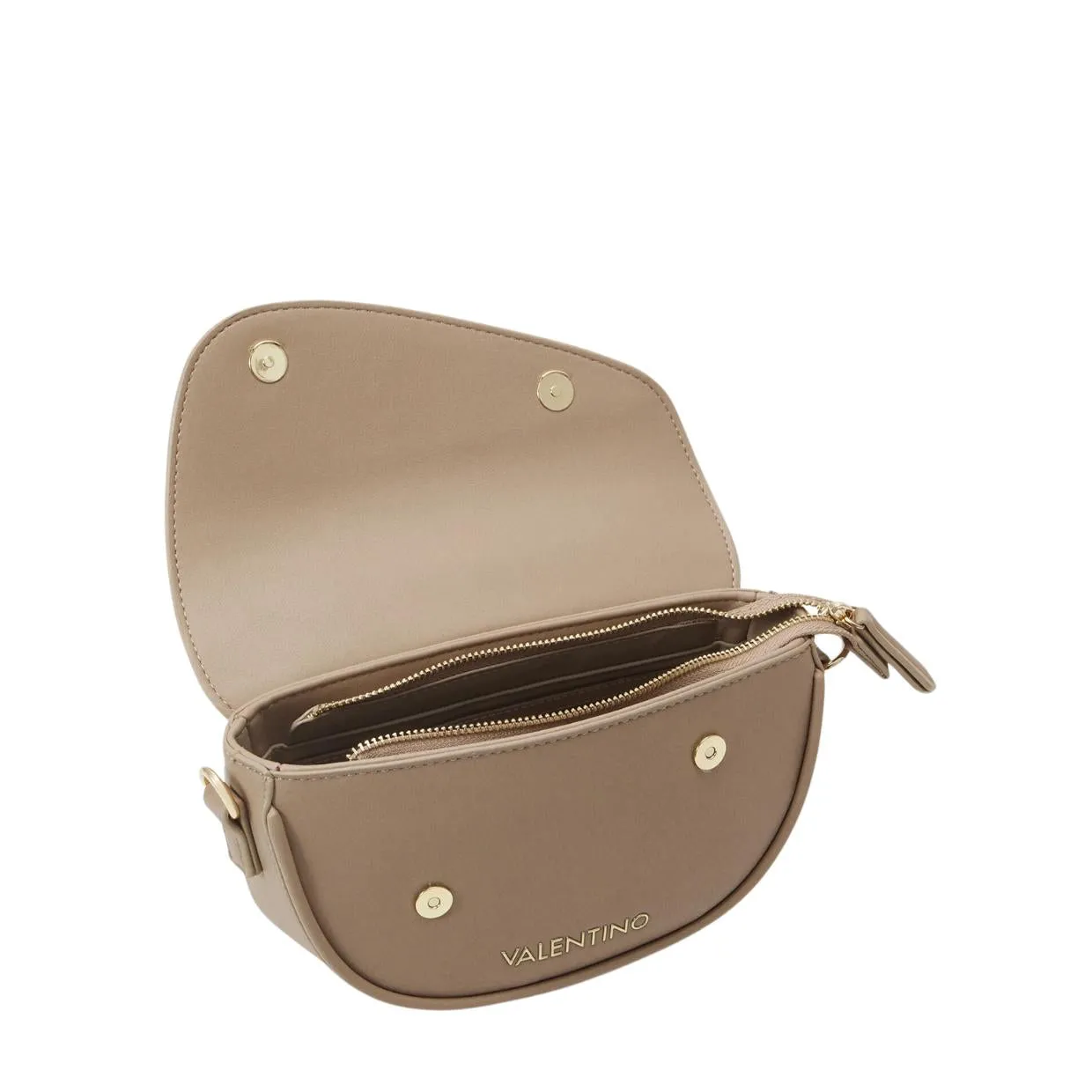 Valentino Bags Piper Beige Flap Crossbody Bag