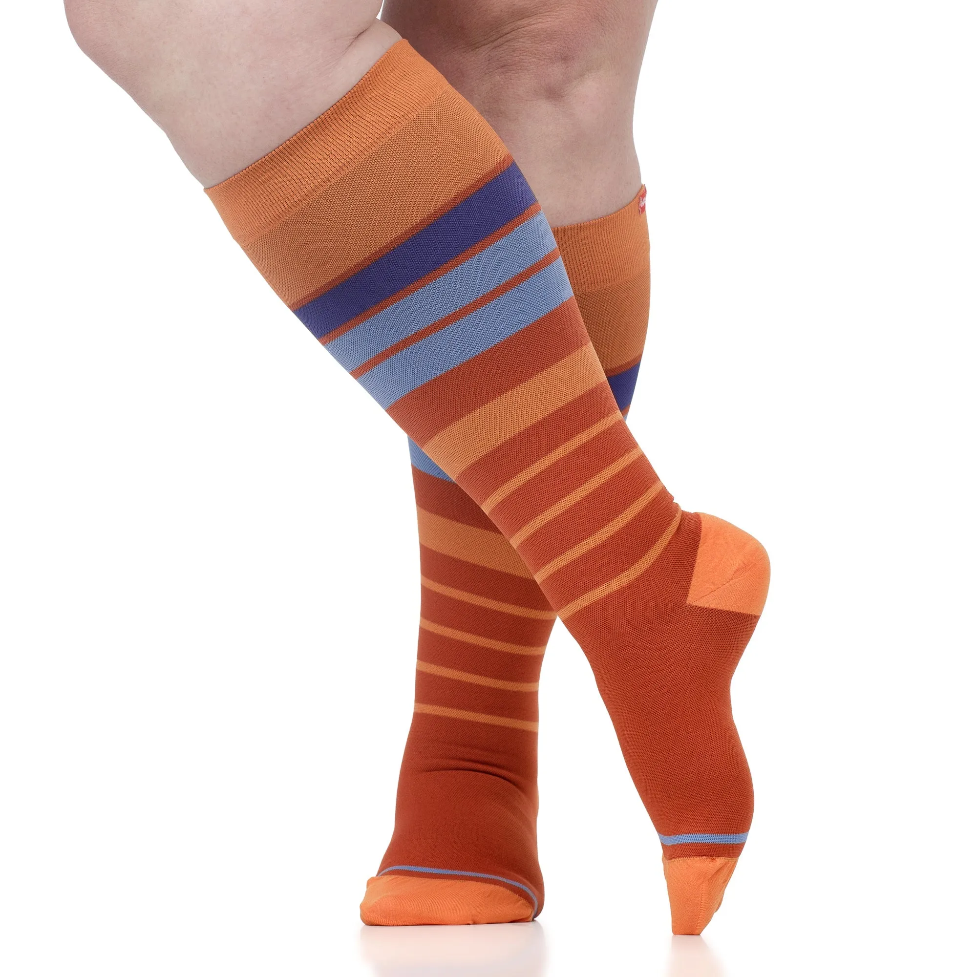 VIM & VIGR Rise Stripe Compression Socks 15-20 MmHg