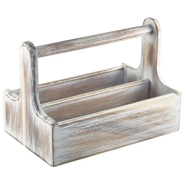 White Wooden Table Caddy pack of 1